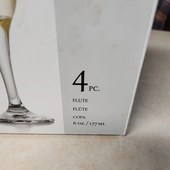 NEW Libbey Charisma 6oz Flute Wine Champagne Glasses 4 - Picture 3 of 7